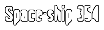 Space-ship 354 font